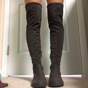 Brown over the knee boots